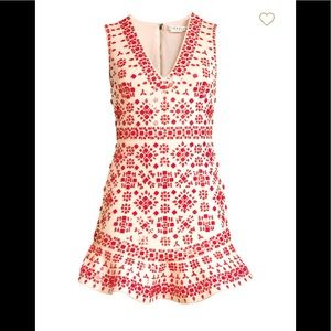 Rapunzel Embelished Flounce sheath dress